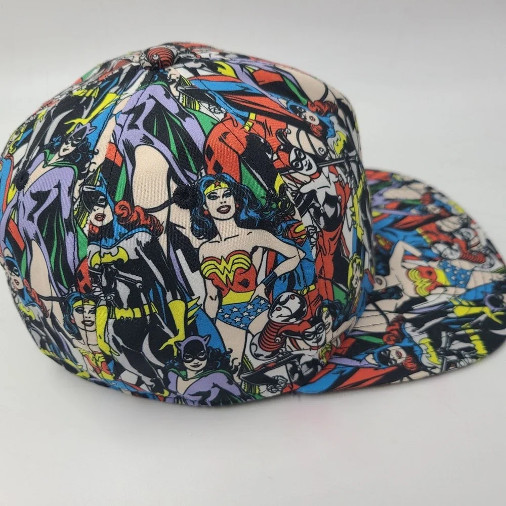 DC Comics Hat Snapback All Over Print Women‎ Superhero Characters Cartoon Adult